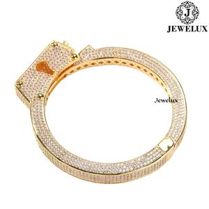 Bague de luxe unisexe en argent 925 plaqué or Jewelux de qualité supérieure, avec perle d'eau douce taille rose brillante, pour fiançailles et anniversaire, certifiée IGI - Product Image 2
