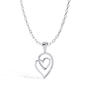Collar con Colgante Solitario de Diamante de Laboratorio con Corte Redondo en Oro Sólido de 14K Clásico para Mujer, Regalo para Fiestas - Product Image 3
