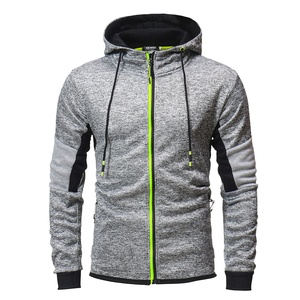 Venta al por mayor de sudaderas con cremallera con logotipo personalizado de alta calidad sudaderas con capucha de gran tamaño ligero de mezcla de algodón con cremallera sudaderas con tejido elástico - Product Image 1