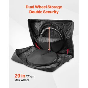 Sac de transport pour vélo de triathlon avec serrure TSA et double fermeture éclair pour le transport de vélos de route - Product Image 4