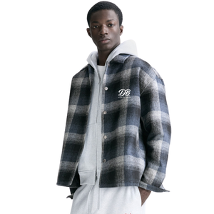Relaxed Fit Overshirt Men Casual Button Up Long Sleeve Shirt Loose Layering Top Fashion Streetwear Woven Apparel Wholesale - Product Image 1