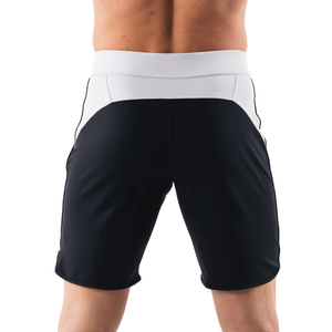 Shorts de bain pour hommes, séchage rapide, extensibles, design color block, pour la compétition, le surf, la plage, les sports nautiques, logo personnalisé OEM - Product Image 2