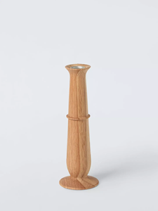 Porte-bougies en bois poli minimalistes, profils tournés classiques, ensemble de décoration écologique pour la maison, lot de 2, cadeaux promotionnels pour salons professionnels de Noël - Product Image 6