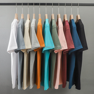 Custom Your Brand Logo DTG Printing <b>Polyester</b>/Cotton Canvas Men's Formal Luxury T-<b>Shirt</b> Turtleneck Collar High Quality - Product Image 2