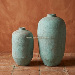 Guci Bala L Tosca Grand vase de sol rustique en terre cuite, pot en argile artisanal, récipient décoratif en grès, vente en gros - Product Image 4