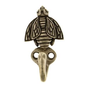 Rustic Brass <b>Wall</b> Hooks Vintage Style Strong Durable <b>Wall</b> <b>Mounted</b> For Hanging <b>Clothes</b> Towels Bags Keys Organizer - Product Image 1