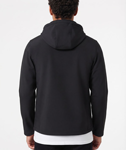 Sudadera con Capucha Negra Unisex, Cierre de Cremallera, Estilo Casual, Resistente al Viento, Estampada, Corte Regular, Chaqueta Deportiva de Otoño, Servicio OEM, 100% Poliéster Tejido - Product Image 4