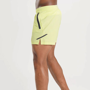 Shorts de sport pour hommes personnalisés avec logo OEM, séchage rapide, taille élastique, couleur unie, pour la course et la gym - Product Image 3
