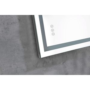"28x40 Inch <b>Smart</b> Wall-Mounted LED Vanity <b>Mirror</b> with Frontlit Backlight Touch Control Anti-Fog Memory Function" - Product Image 6