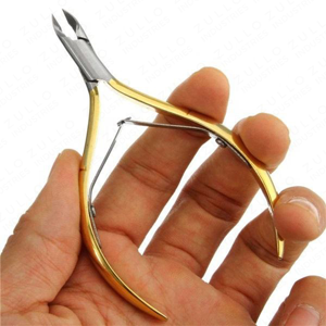 Mini pince à ongles en acier inoxydable doré de qualité supérieure, coupe-cuticules aiguisé avec étui, outil professionnel de podologie, logo OEM - Product Image 6
