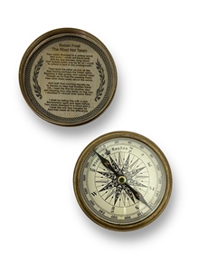Luxury Handmade Brass Glass Poem <b>Compass</b> Nautical Desk Shelf Decor Gift by Tajdaar Handicrafts - Product Image 3
