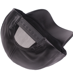 Reasonable Price Casual Wear Men's Baseball Cap Leather Curved Breathable <b>Waterproof</b> Customizable All-Season Outdoor - Product Image 2