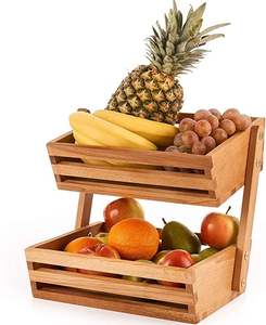 Ensemble de paniers à fruits en bois |   Design moderne |   Finition de qualité supérieure |   Artisanat fait main |   Cadeau de déménagement ou d'anniversaire |   Vente en gros - Product Image 2