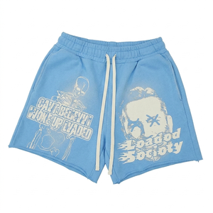 Shorts personnalisés pour hommes les plus vendus, en molleton 100 % coton, respirants, design uni, effet délavé soleil - Product Image 2