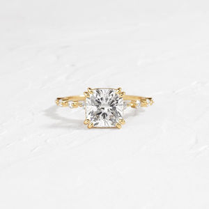 IGI/GIA Lab Grown Cut Diamond Vintage 14K Anillo de boda/compromiso amarillo Unisex Oro blanco fino para fiesta de aniversario-Worthy - Product Image 1