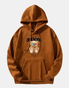 Sweat à capuche oversize en molleton 100% coton, brodé avec logo design hiver, imprimé, coupe-vent, confortable et tendance pour hommes et femmes - Product Image 5