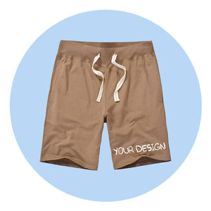 Pantalones Cortos Deportivos para Hombre, Lisos, 100% Algodón, con Bolsillos, para Entrenamiento Físico, Logotipo Personalizado al por Mayor, Transpirables, de Secado Rápido - Product Image 1