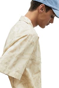 Camisas de resort de manga corta con estampado de tejido de algodón 100% de marca personalizada de ajuste Regular para hombre de alta tendencia - Product Image 3