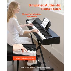 Pianoforte Digitale a 88 Tasti Completamente Pesati con Doppi Altoparlanti, Pedale Sustain, Funzione di Registrazione, Pianoforte Elettrico Compatto - Product Image 2