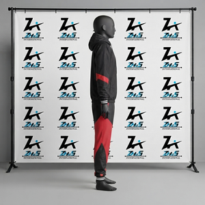 Men's Red Black Color Blocking Hooded Sweatsuits Full Length Zipper Fly Sporty Style Sweatshirt And <b>Pants</b> Sweatsuits Set - Product Image 3