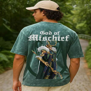 Camiseta de hombre de marca a la moda, corte holgado, de algodón puro de alta calidad, cuello redondo, manga corta, tejido suave y ancho. - Product Image 2