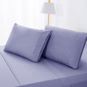 4 Piece <b>Sheets</b> Set 300 Thread Count Luxury <b>Deep</b> Flat <b>Bed</b> <b>Sheet</b> Pillowcases Bedding <b>Sheets</b> Set - Product Image 3