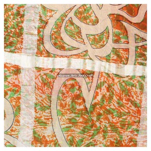 Colcha Kantha Gudari GD032, Reversible, Hecha a Mano en India, 100% Algodón, Vintage, Manta Pesada para el Hogar, Hecha con Sari Antiguo, Lavable - Product Image 6