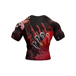High Quality ODM OEM Customized Long Sleeve Rash Guard <b>Men</b> Spandex/Polyester UPF50 Printed <b>Compression</b> Quick Dry Anti-Bacterial - Product Image 3