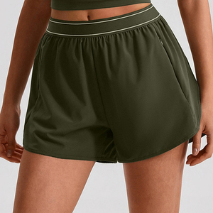 Shorts de Yoga de Secado Rápido para Mujer, Efecto Piel Desnuda, Cintura Alta, Levanta Glúteos, con Bolsillos, para Correr, Gimnasio y Deportes al Aire Libre - Product Image 1