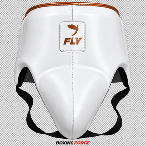 FLY Martial Arts Boxing Gear Set White Orange Gloves Headgear <b>Groin</b> <b>Protector</b> for Adults - Product Image 5