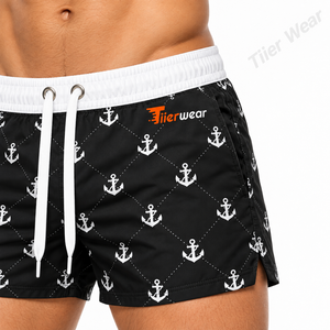 Shorts de plage pour hommes, séchage rapide, polyester, légers, respirants, pour l'été, pour le surf, taille élastique, maillots de bain OEM - Product Image 5
