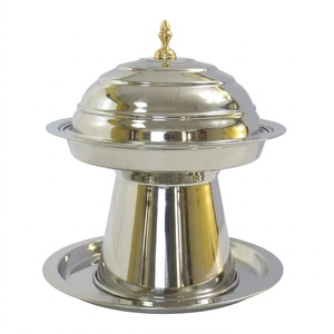 Silver Metal Date Bowl With Dome Lid Crescent Moon Islamic <b>Gift</b> Tray Premium Ramadan Serving Dish And <b>Eid</b> Mubarak Tabletop Decor - Product Image 4