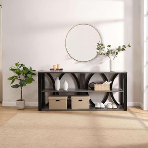 Consolle Industriale a 3 Livelli da 180 cm per Ingresso, Foyer, Soggiorno - Soluzione Salvaspazio Lunga e Stretta - Product Image 4