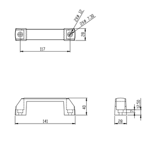 Conector Oculto/Solución de Fijación Interna para Maquinaria Industrial - Manija de Puerta de Plástico ABS Negro sin Protrusión - Product Image 2