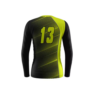 Maillot de football personnalisé pour homme, manches courtes, noir et vert lime, avec impression 13 au dos, respirant et anti-humidité, coupe ajustée à l'avant - Product Image 1