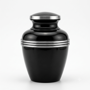 Black Brass Cremation Urn Silver <b>Rings</b> Classic Keepsake Memorial Urns wholesale Adult Human Pet <b>Ashes</b> Funeral Burial Casket - Product Image 2