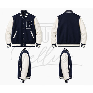Veste universitaire de vente chaude pour hommes tendance High Street Winter Letterman conçoit des vestes pour hommes respirantes de haute qualité - Product Image 5