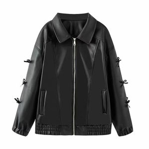 PIHA SPORTS Women's Genuine Leather Cow Leather <b>Lightweight</b> Biker <b>Jacket</b> Full Sleeve Breathable Vintage Winter Style Zipper - Product Image 2