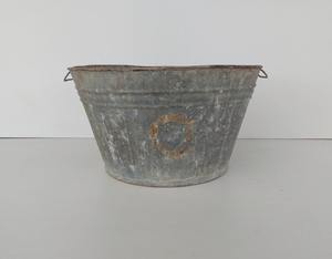 Jardinière en métal galvanisé pour patio, style farmhouse, seau décoratif galvanisé, jardinière galvanisée pour herbes et plantes succulentes - Product Image 1