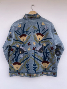 Blouson Bomber en Velours Suzani Réversible Brodé à la Main Style Bohème Vintage Court Taille Unique Motif Floral Ethnique Femme Automne Hiver - Product Image 4