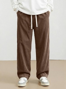 Pantalon Baggy Coupe Décontractée pour Hommes et Femmes, Jambe Large, Tissu Confortable et Style Streetwear Contemporain - Product Image 4