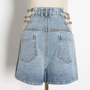 Shorts en jean décontractés pour femme, taille haute, ornés de cristaux, style streetwear sexy, qualité supérieure, coupe ample, idéal pour l'été - Product Image 6