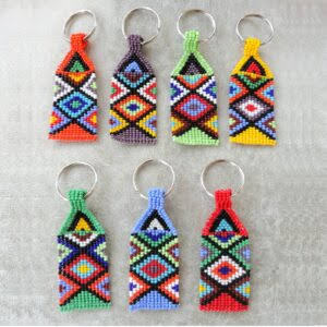 New arrival <b>custom</b> beaded embroidery <b>keychain</b> and seed beads bag accessories handmade seed beads embroidery bag charms - Product Image 3