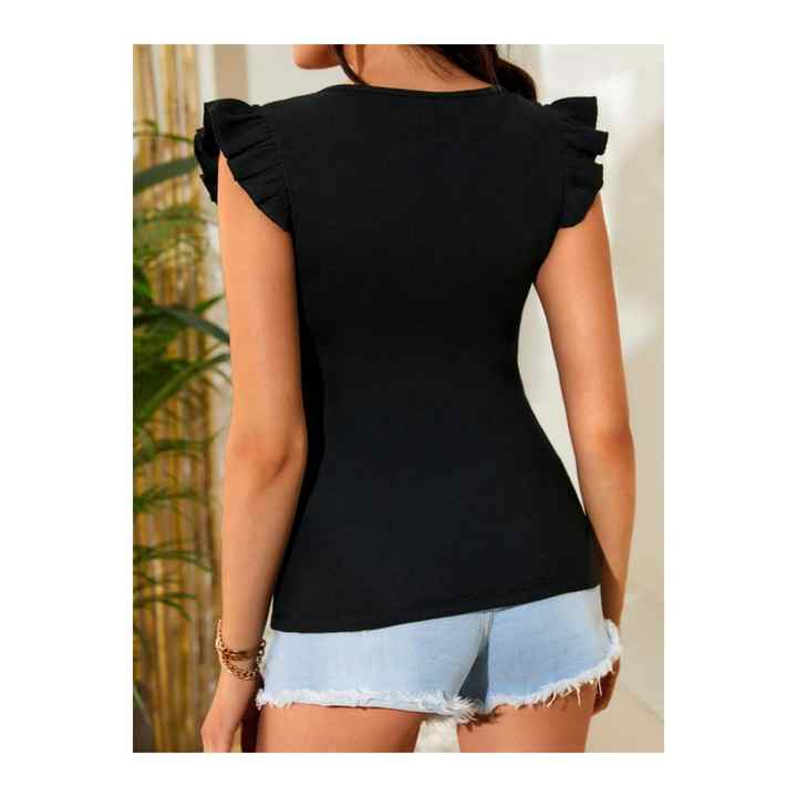 Women's Off-the-Shoulder V-Neck Camisole Blouse - 56488