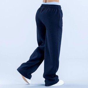 Pantalon de jogging en coton écoresponsable pour femme, coupe droite, longueur intégrale, taille élastique, qualité supérieure, vente en gros, logo personnalisé OEM - Product Image 2