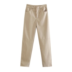 Artificial Leather <b>Snake</b> Pattern <b>Trousers</b> Dark Country High Quality Brand Street PU Straight High Street Loose Long Pants Men - Product Image 3