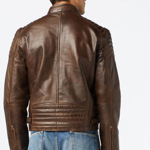 Chaqueta de Cuero para Hombre, Diseño Personalizado, Invierno, Estilo Urbano, Transpirable, Secado Rápido, Opción de Logotipo Frontal, Hecha en Pakistán, al Mejor Precio - Product Image 4