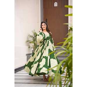 Designer Party Wear robe de bal avec une belle robe d'impression numérique - Product Image 3