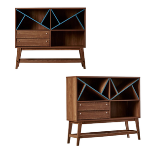 ตู้ไม้สักดีไซน์ทันสมัยทำจากอินโดนีเซียสำหรับวางทีวีห้องนั่งเล่นห้องนอนเฟอร์นิเจอร์ - Product Image 4