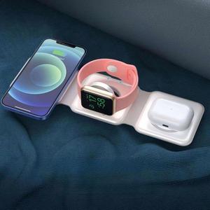3 In-1 Durable Wireless Charging Pad Magnetic Foldable Station Fast Travel Charger for Multiple Devices Promotional Office - Product Image 4